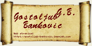 Gostoljub Banković vizit kartica